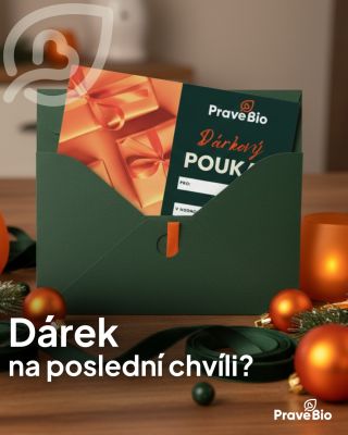 🎁 Když už nezbývá čas, ale záleží vám na obsahu Elektronický dárkový poukaz z pravebio.cz máte během chvilky. 🌿 Obdarovaný...