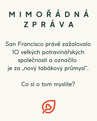 🧠 Nový tabákový průmysl? V 80. letech koupily tabákové společnosti potravinářské giganty. Stejný výzkum, který učinil...
